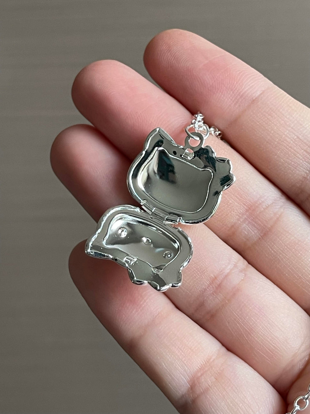 Kitty Charm Locket Necklace