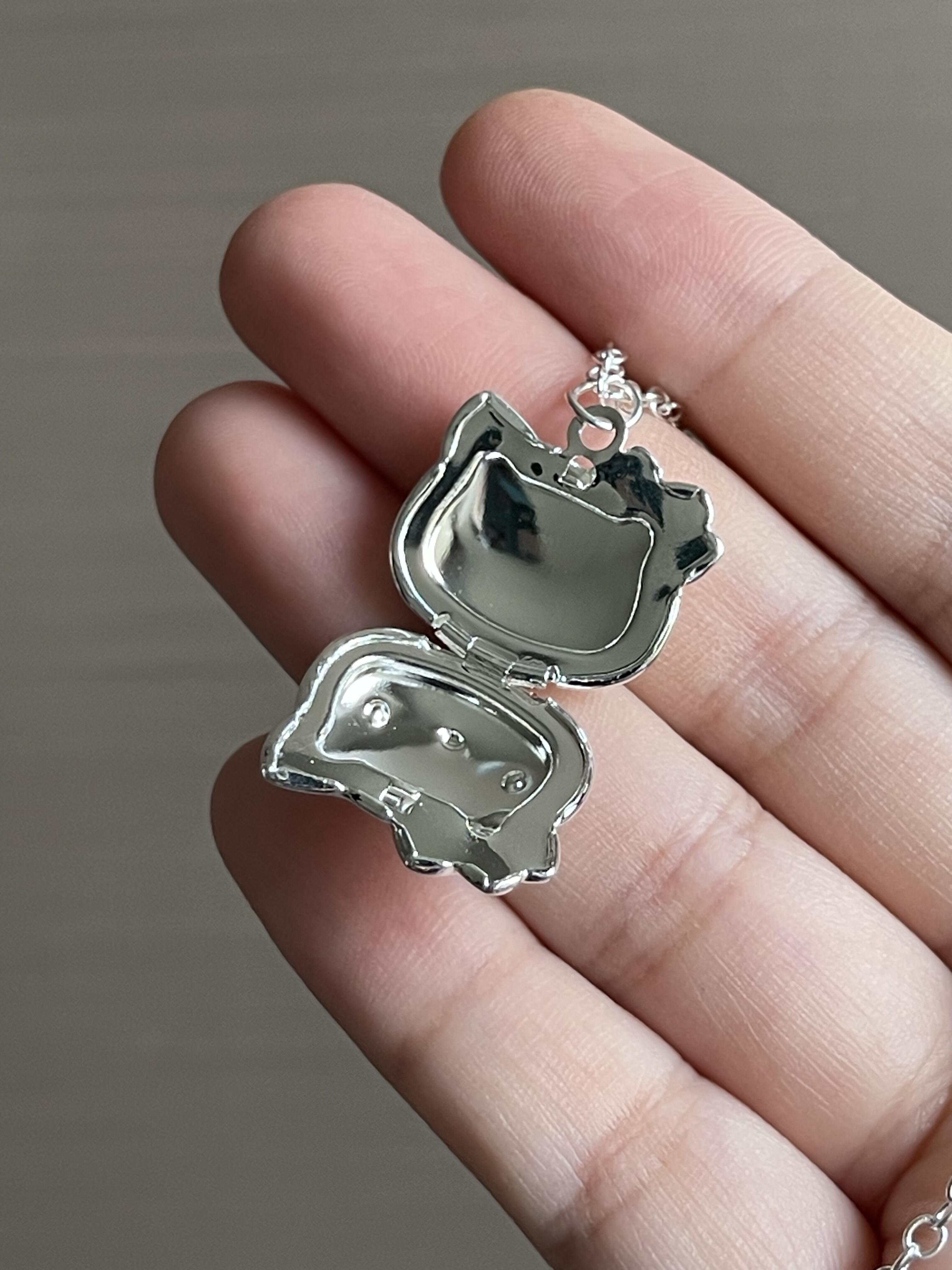 Kitty Charm Locket Necklace
