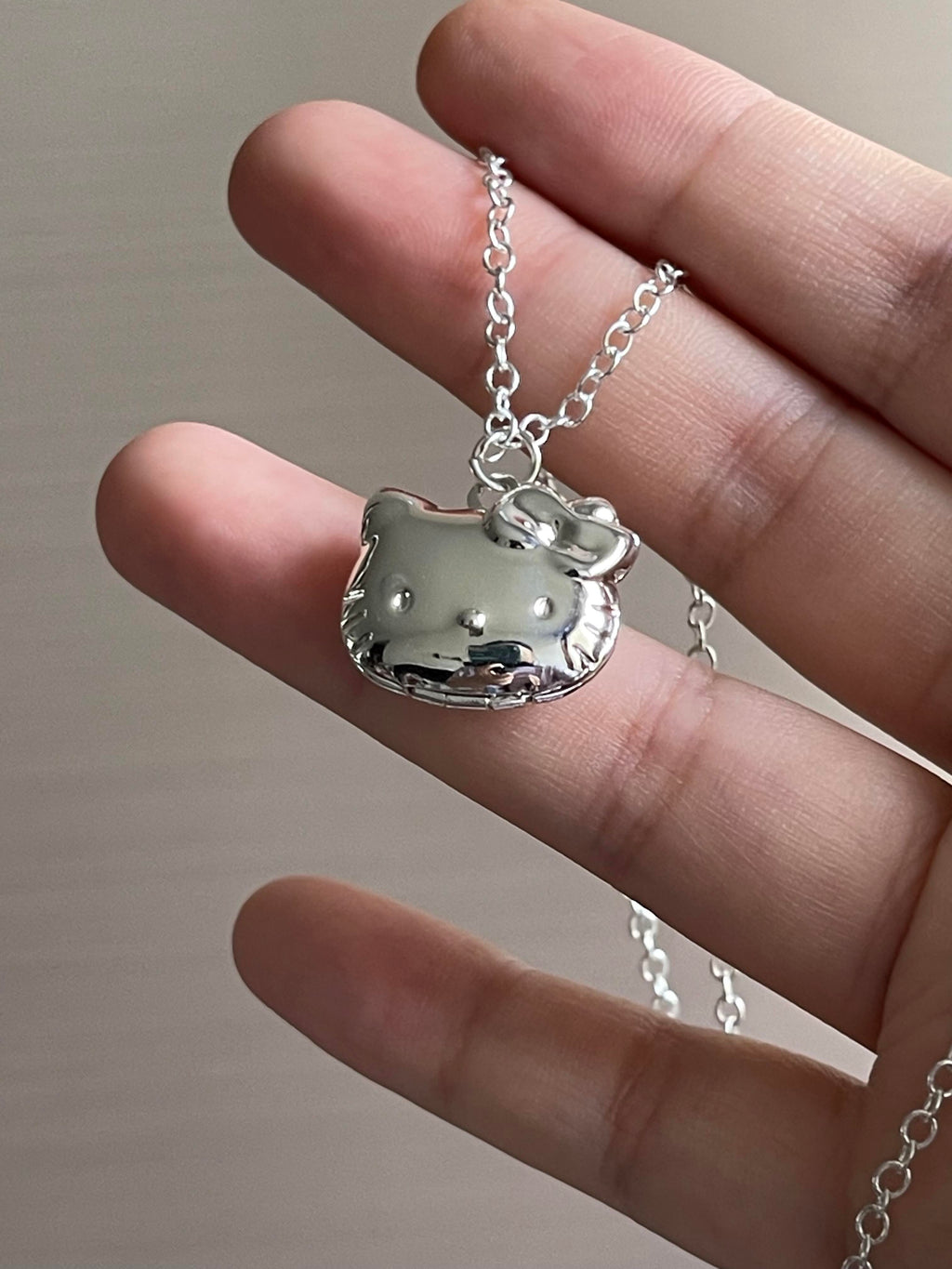 Kitty Charm Locket Necklace