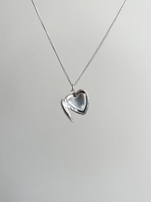 Etched Love Locket Necklace