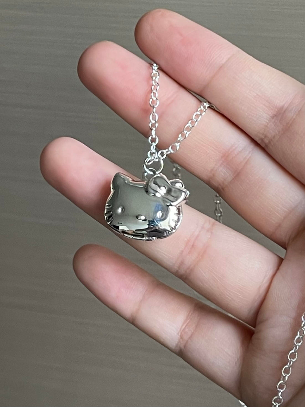 Kitty Charm Locket Necklace