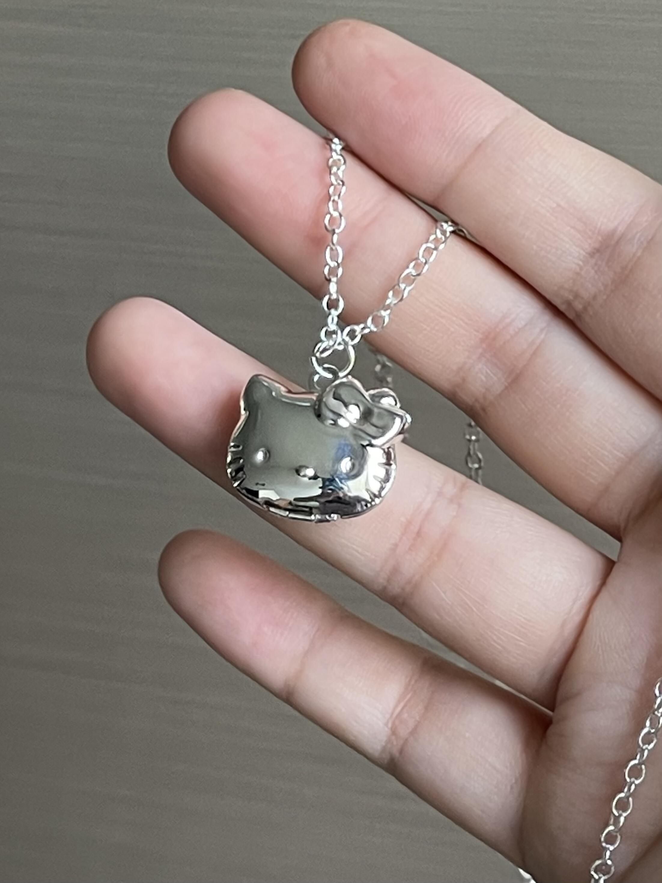Kitty Charm Locket Necklace