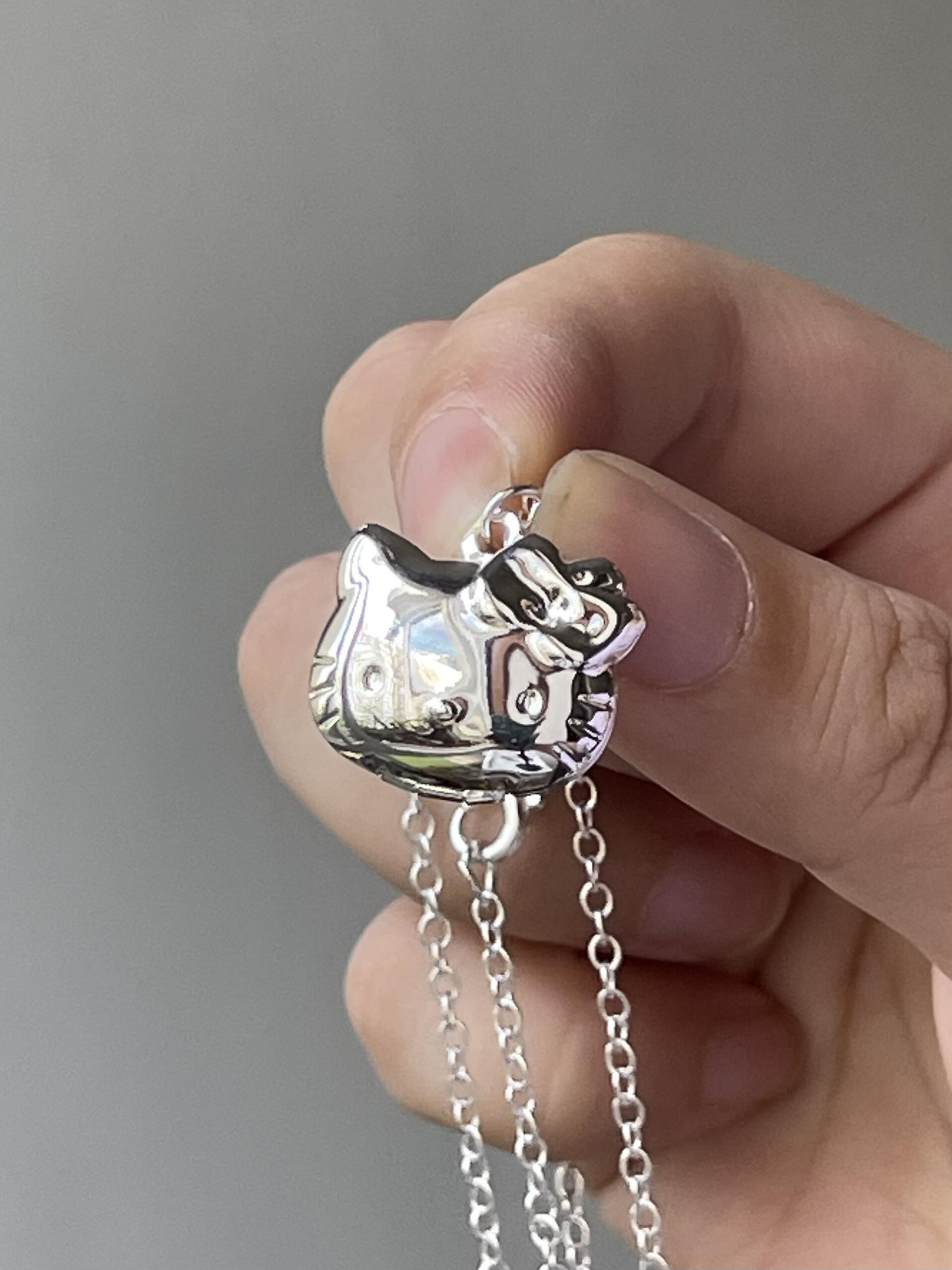 Kitty Charm Locket Necklace