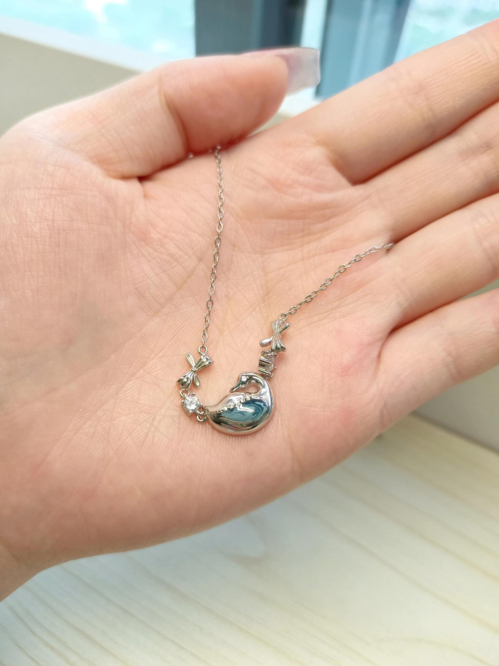 Twilight Swan Necklace