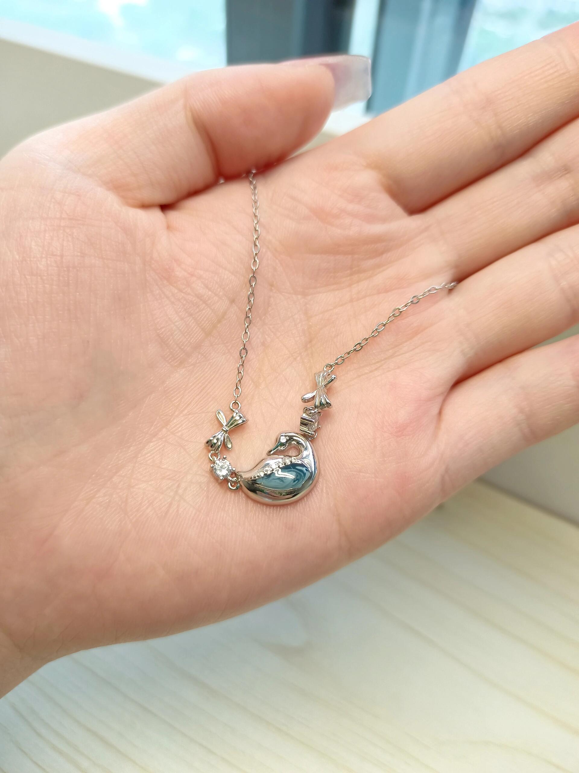 Twilight Swan Necklace