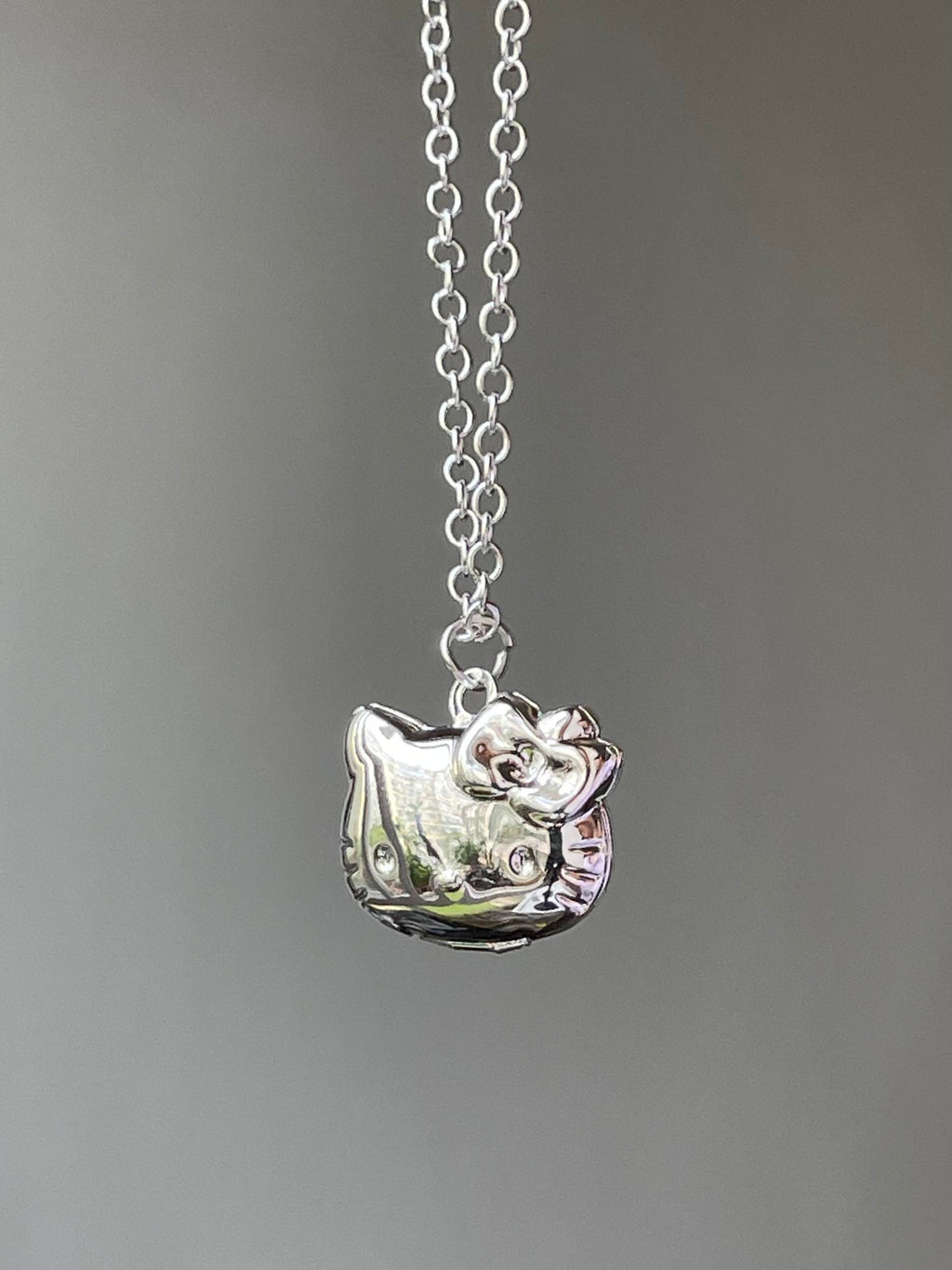 Kitty Charm Locket Necklace