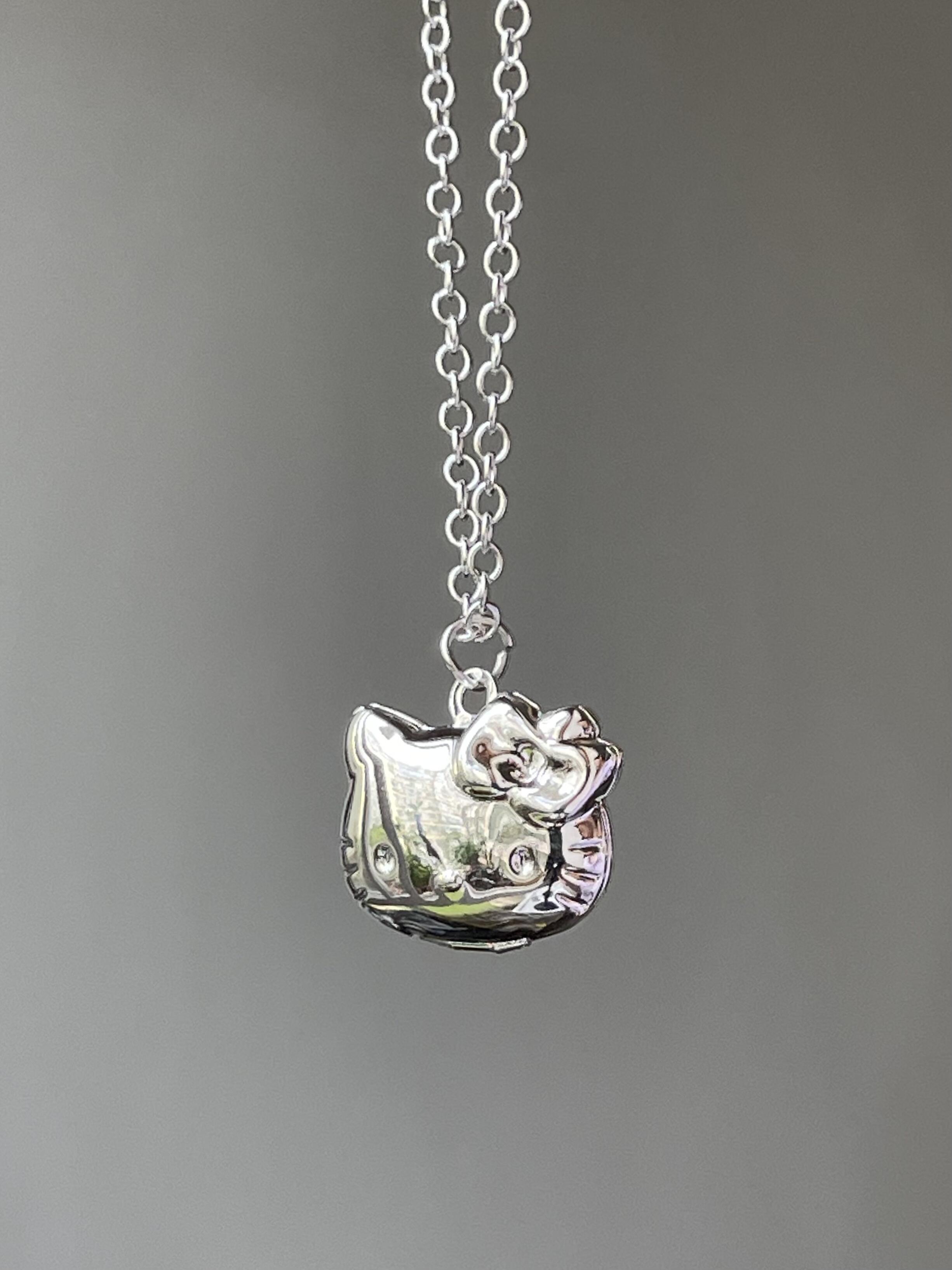 Kitty Charm Locket Necklace
